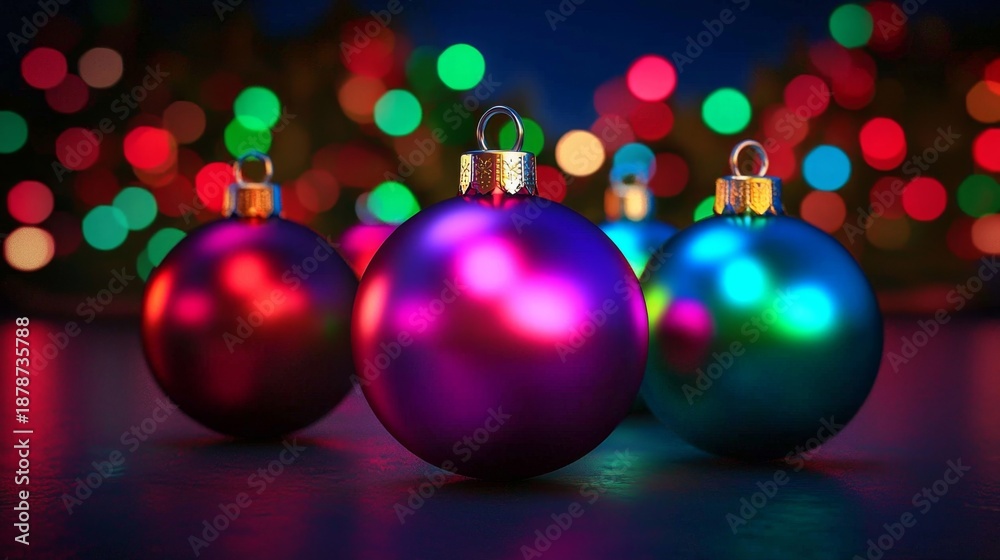 Fototapeta premium Christmas Ornaments and Balls Showcased Against a Clean White Backdrop