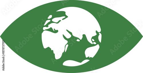 Environmental Eye Globe Earth Inside Eye Illustration