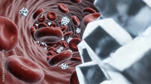 Blood Sugar Spike – Glucose Level Scientific Visualization