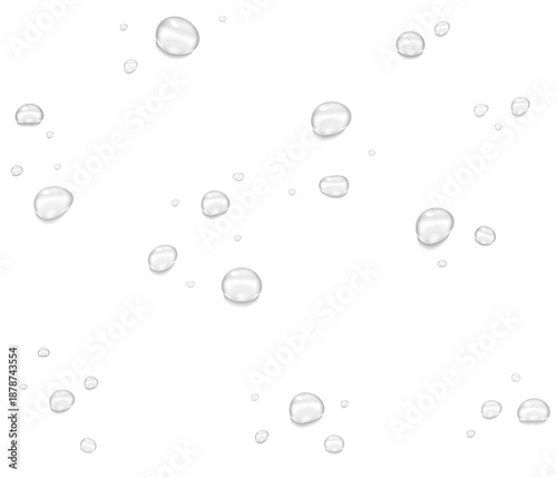 Wallpaper Mural Realistic water drops. PNG drops, condensation on the window, transparent water drop. Abstract water drops, bubbles on transparent background Torontodigital.ca