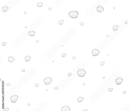 Wallpaper Mural Realistic water drops. PNG drops, condensation on the window, transparent water drop. Abstract water drops, bubbles on transparent background Torontodigital.ca