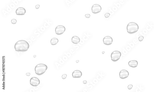 Fotografía Realistic water drops
