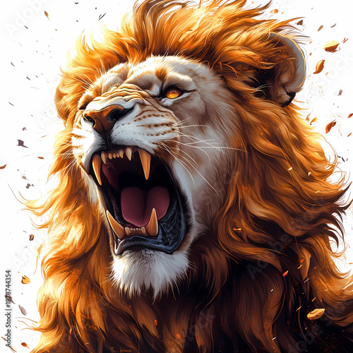 illustration of a wild lion and tiger head portrait featuring a majestic king mascot and fierce feline predator face for a nature zoo tattoo