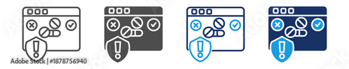 pharmacovigilance icon set multiple concept