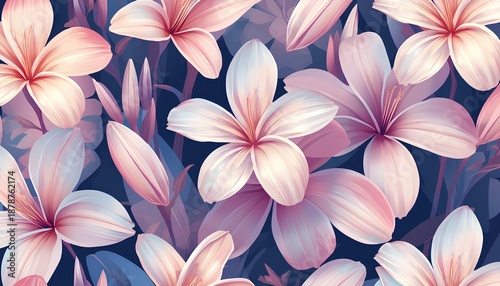 tropical flower wallpaper with surreal color variation