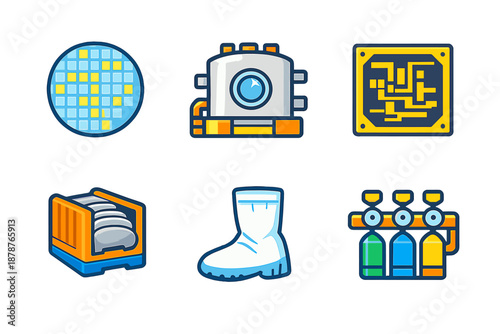 Cleanroom Icons Set