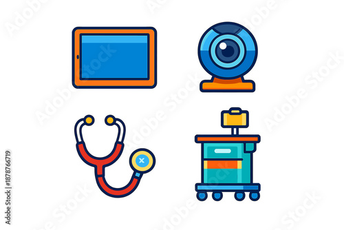 Medical equipment icons