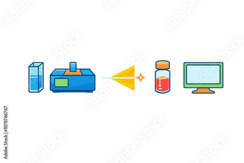 Spectrophotometer workflow illustration