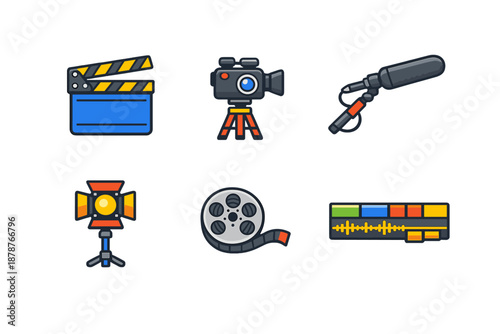 Film and video production icons