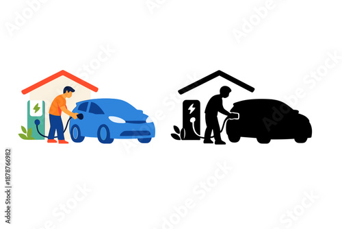 Electric car charging at home