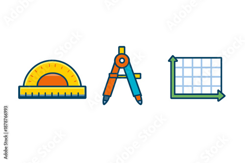 Geometric tools and graph icons