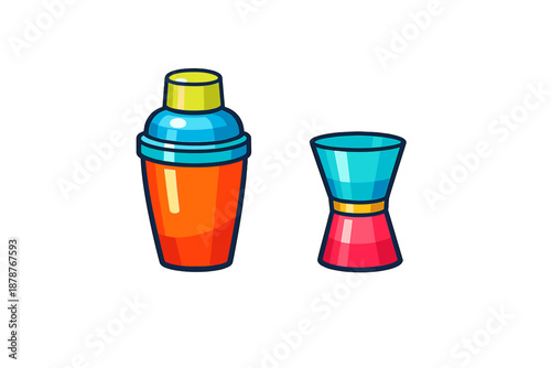 Cocktail Shaker and Jigger Icon