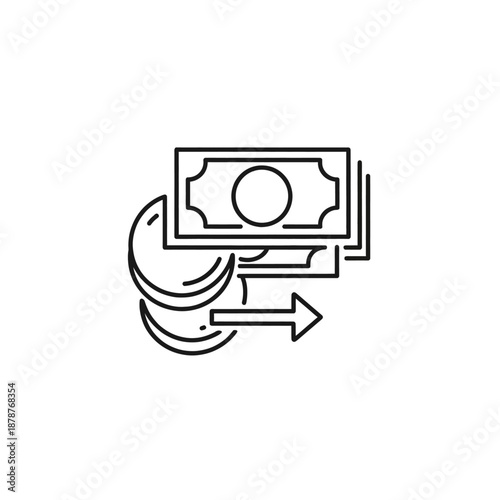 Cash Money Flow Icon