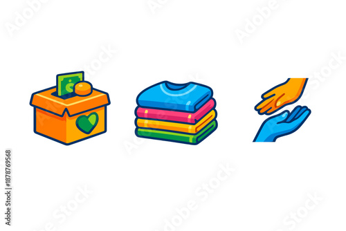 Charity icons for donations