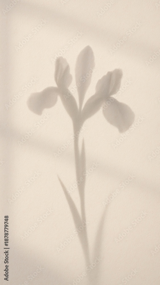 Obraz premium Elegant floral shadow art mobile wallpaper
