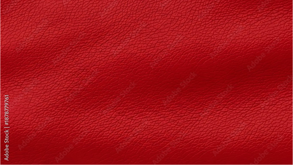 Fototapeta premium A close-up view of a red leather texture surface showcasing its intricate details and patterns in a studio setting
