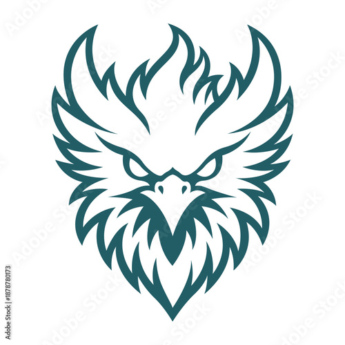 phoenix mascot logo vector design template modern style