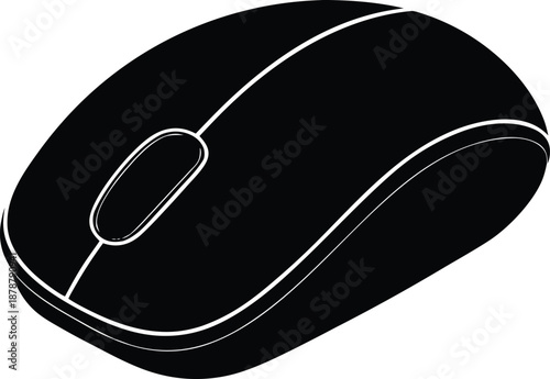 Modern Wireless Computer Mouse Icon, Digital Input Device Peripheral Hardware
