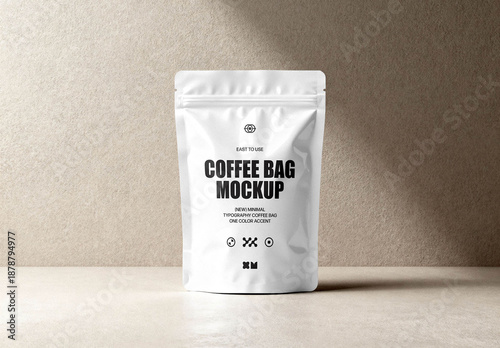 Plastic Coffee Pouch Mockup
