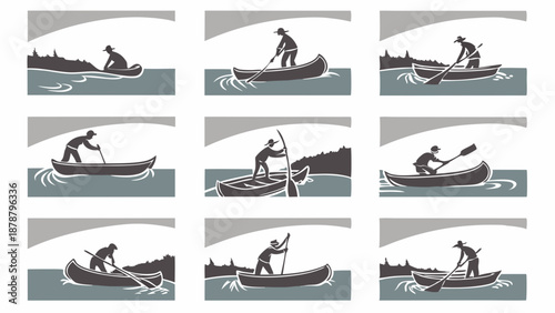 Canoeing Skill Progression Set Paddling Techniques for Outdoor Adventure Recreation and Water Sports Instruction