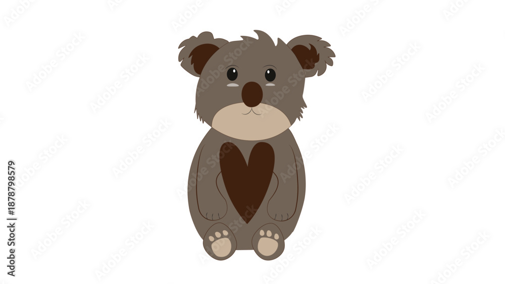 Fototapeta premium Cute koala character illustration for children