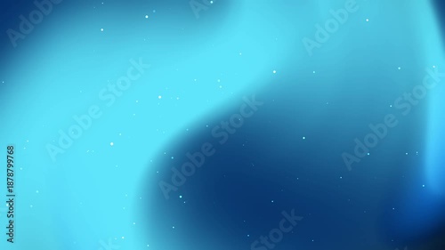 Abstract blue aurora borealis background with glowing light effect