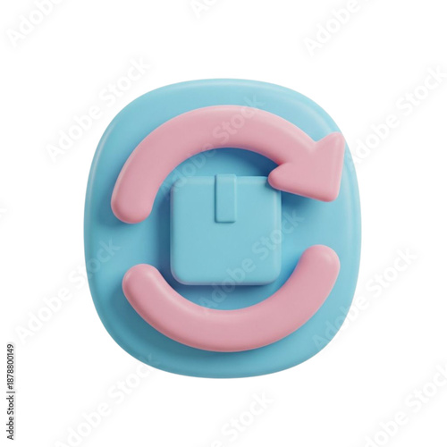 Return package icon isolated on transparent background