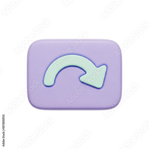 Redo icon 3d illustration isolated on transparent background