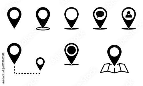 Vector illustration of loaction pin pointer