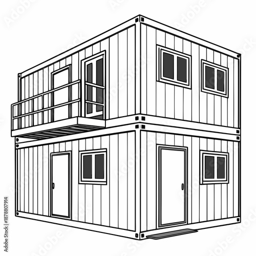 Modern Architectural Design for Modular Buildings Inspired by Shipping Container Structures