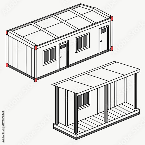 Temporary Shift Building Solution for Disaster Zones, Emergency Modular Shelter and Rapid Relief Housing Unit for Humanitarian Aid