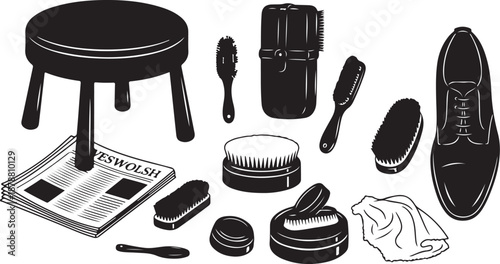 Grooming essentials for men in a stylish black collection