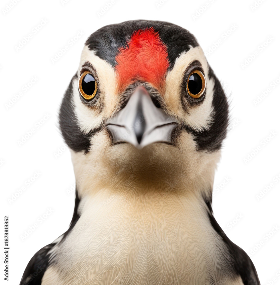 Fototapeta premium PNG Great Spotted Woodpecker animal bird beak.