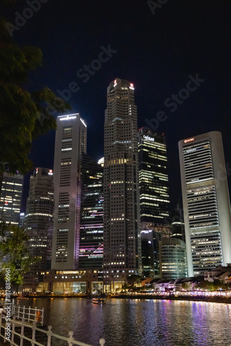 Singapore Marina Bay and CBD Skyline at Night - Captured on December 24, 2025 from Riverside Cruise