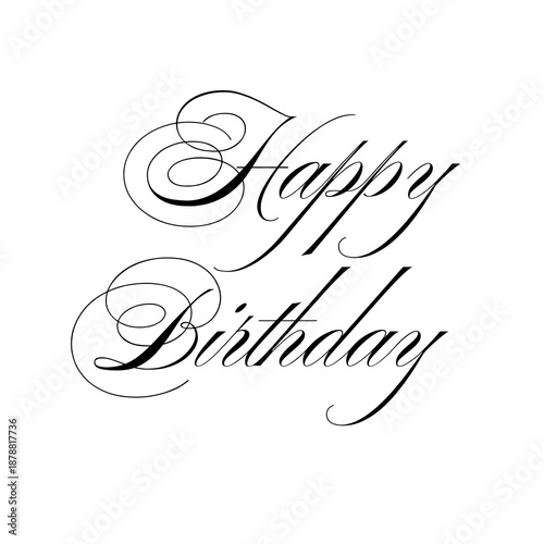 calligraphic Happy Birthday