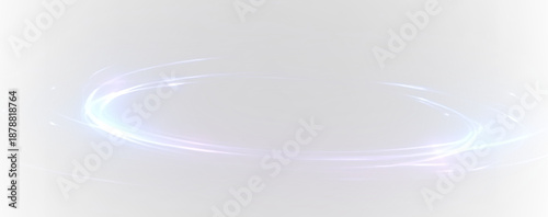 Foto Futuristic Neon Magic Ring PNG Overlay with Glowing Blue Purple Portal Light Eff