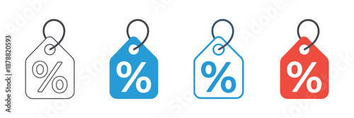 Discount Coupon black and white vector illustration of shopping tags, discount offers, and sale labels for retail and marketing design.