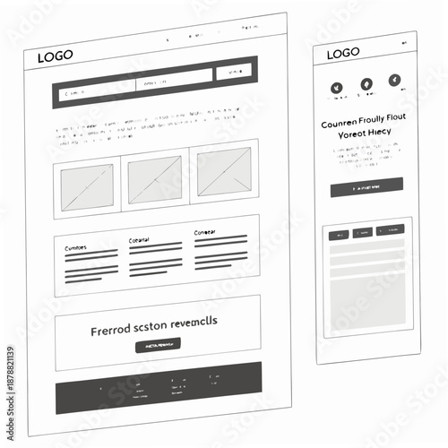 Website wireframe layout