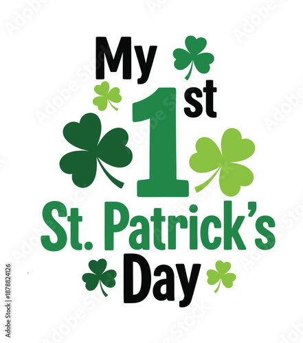 My First St Patrick’s Day Kids Shamrock Graphic