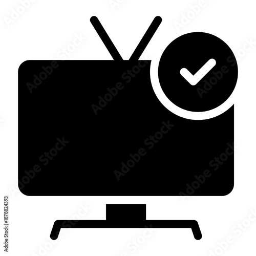 smart tv glyph icon