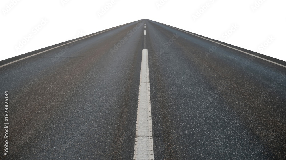 Fototapeta premium Endless highway stretching into the distance on a clear day