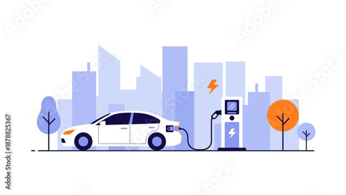 Electric Vehicle Charging Eco Concept