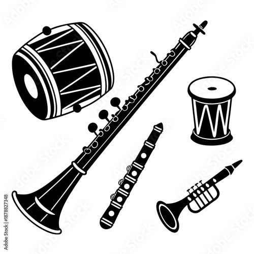 Collection of musical instruments