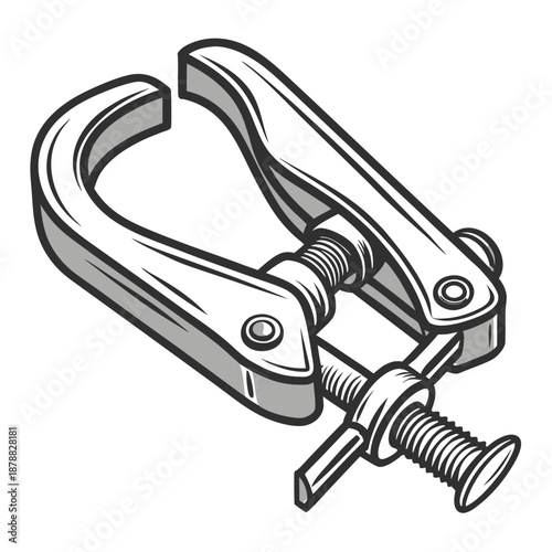 Metal clamp illustration