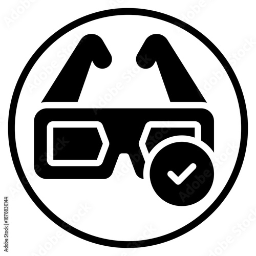 glasses glyph icon