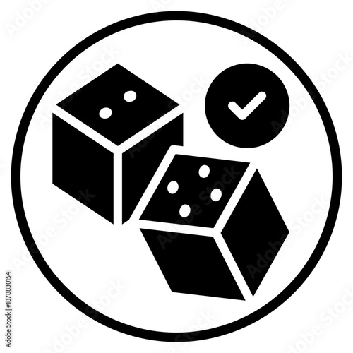 gambling glyph icon