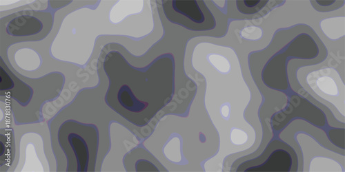 Organic abstract background with smooth, flowing shapes in various shades of gray and subtle purple outlines, creating a fluid and organic visual texture reminiscent of topographic maps or cellular