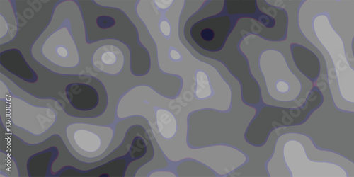 Organic abstract background with smooth, flowing shapes in various shades of gray and subtle purple outlines, creating a fluid and organic visual texture reminiscent of topographic maps or cellular