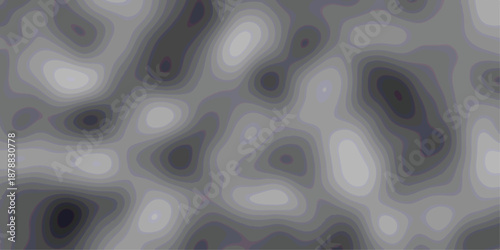 Organic topographic contour map pattern in shades of gray and white, resembling abstract terrain or cellular structures with smooth flowing lines