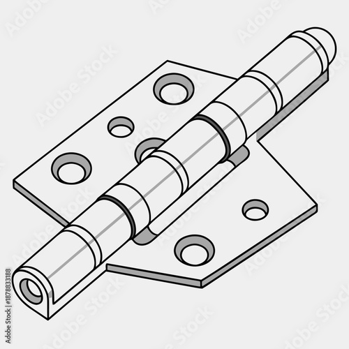 Door hinge illustration